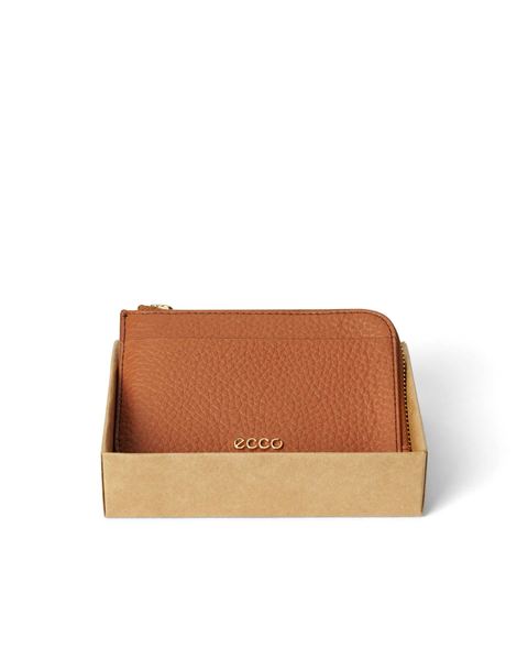 ECCO Card Case Zipped Brown